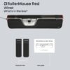 Contour Design RollerMouse Red– Ergonomic Mouse with Memory Foam Palm Support | Ideal for RSI and Carpal Tunnel | Mac & PC Compatible | Ambidextrous Wired Mouse for PC, Mac & Laptop  